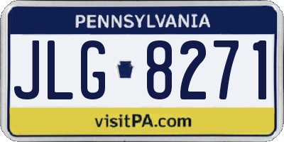 PA license plate JLG8271