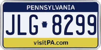 PA license plate JLG8299