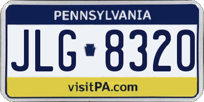 PA license plate JLG8320