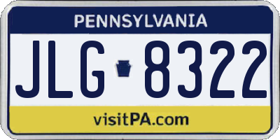 PA license plate JLG8322