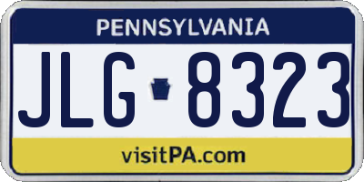 PA license plate JLG8323