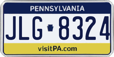 PA license plate JLG8324