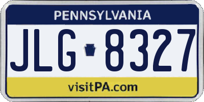 PA license plate JLG8327