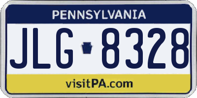 PA license plate JLG8328