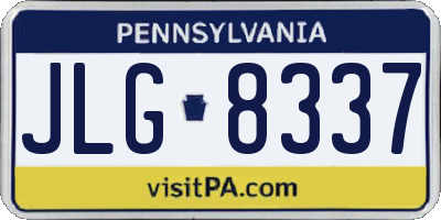 PA license plate JLG8337