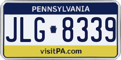 PA license plate JLG8339