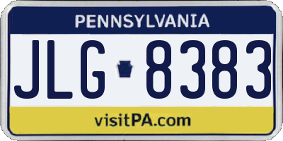 PA license plate JLG8383