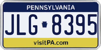 PA license plate JLG8395