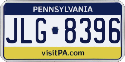 PA license plate JLG8396