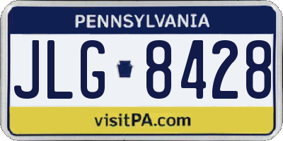 PA license plate JLG8428