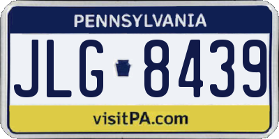 PA license plate JLG8439