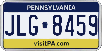 PA license plate JLG8459