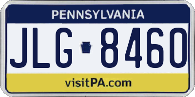 PA license plate JLG8460