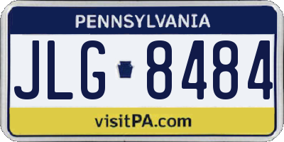 PA license plate JLG8484