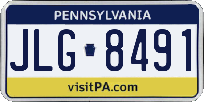 PA license plate JLG8491