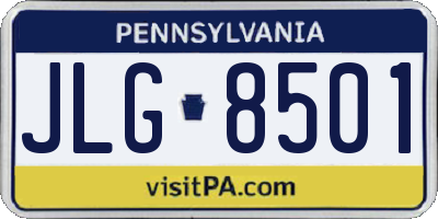 PA license plate JLG8501