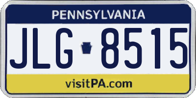 PA license plate JLG8515