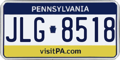 PA license plate JLG8518