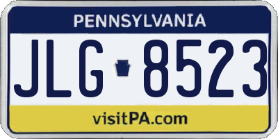 PA license plate JLG8523
