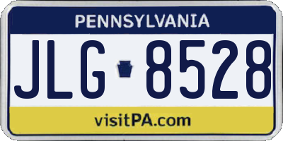PA license plate JLG8528