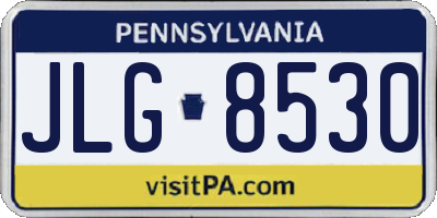 PA license plate JLG8530