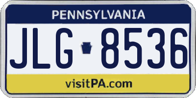 PA license plate JLG8536
