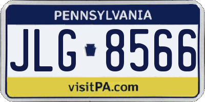 PA license plate JLG8566