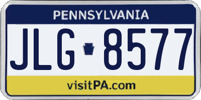 PA license plate JLG8577