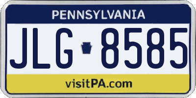 PA license plate JLG8585
