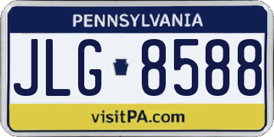 PA license plate JLG8588