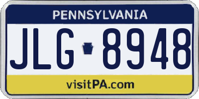 PA license plate JLG8948