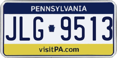 PA license plate JLG9513