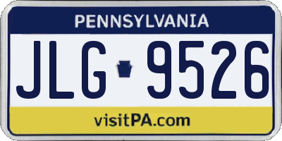 PA license plate JLG9526