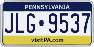 PA license plate JLG9537