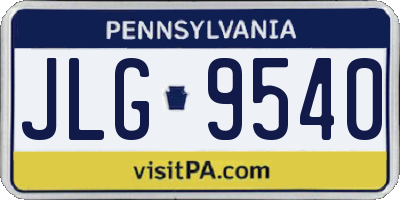 PA license plate JLG9540