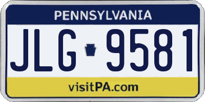 PA license plate JLG9581