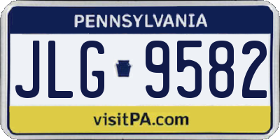 PA license plate JLG9582
