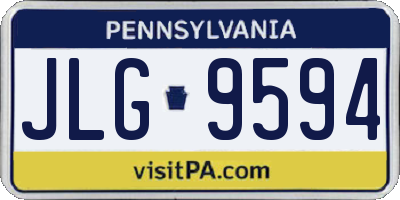 PA license plate JLG9594