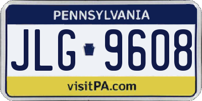 PA license plate JLG9608