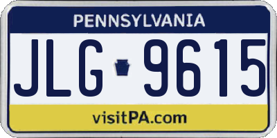 PA license plate JLG9615