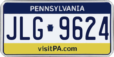 PA license plate JLG9624