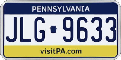PA license plate JLG9633
