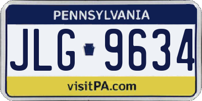 PA license plate JLG9634