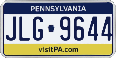 PA license plate JLG9644