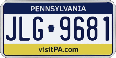 PA license plate JLG9681