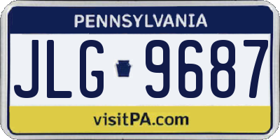 PA license plate JLG9687