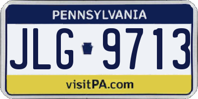 PA license plate JLG9713