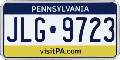 PA license plate JLG9723
