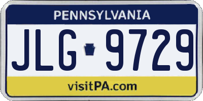 PA license plate JLG9729