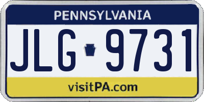 PA license plate JLG9731